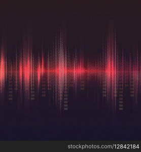 Red equalizer pattern background vector
