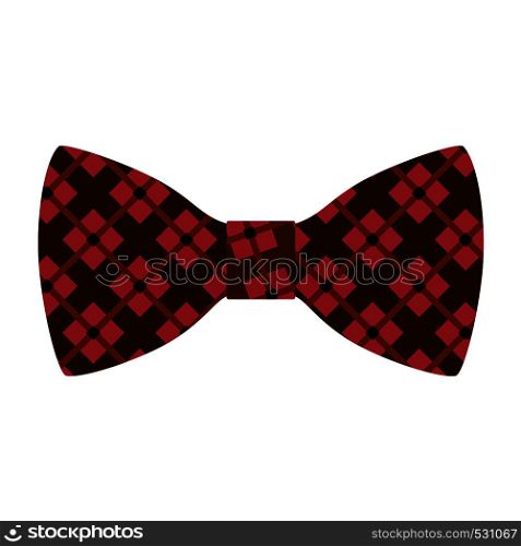 Red fashion bow icon. Flat illustration of red fashion bow vector icon for web design. Red fashion bow icon, flat style