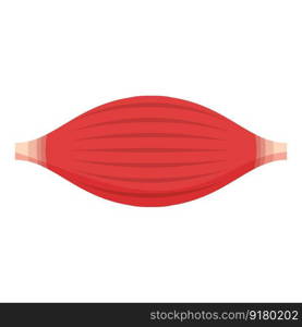 Red fiber muscle icon cartoon vector. Strong arm. Hand body. Red fiber muscle icon cartoon vector. Strong arm