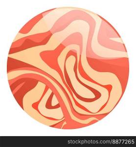 Red fire bubble icon cartoon vector. Circle ball. Crystal bead. Red fire bubble icon cartoon vector. Circle ball