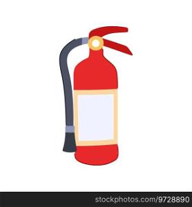 red fire extinguisher cartoon. extinguishing equipment, spray caution, help alarm red fire extinguisher sign. isolated symbol vector illustration. red fire extinguisher cartoon vector illustration