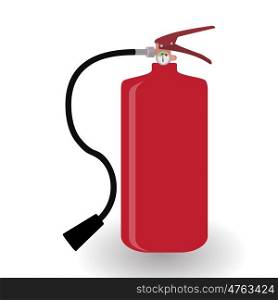 Red Fire Extinguisher Isolated on White Background. Vector Illustration. EPS10. Red Fire Extinguisher Isolated on White Background. Vector Illus