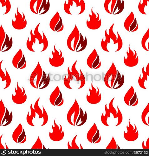Red fire seamless pattern design - flame seamless texture. Background texture abstract with red flame. Vector illustration. Red fire seamless pattern design - flame seamless texture