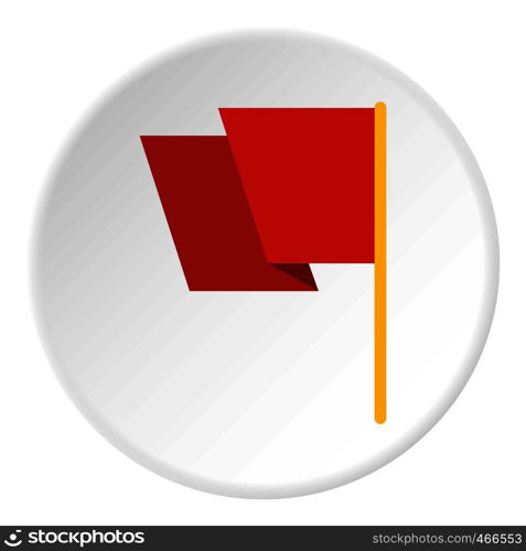 Red flag icon in flat circle isolated on white background vector illustration for web. Red flag icon circle