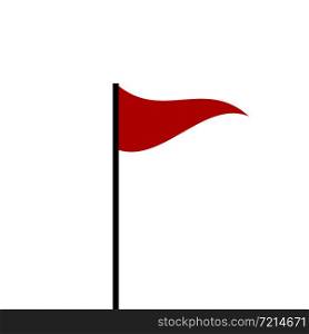 Red flag marker icon symbol. Vector eps10