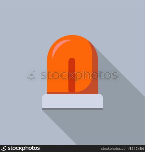 Red flash light icon. Flat illustration of red flash light vector icon for web design. Red flash light icon, flat style