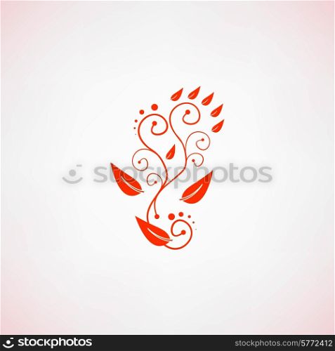 Red Floral Design