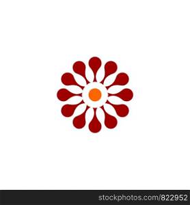 Red Flower Ornament Logo Template Illustration Design. Vector EPS 10.