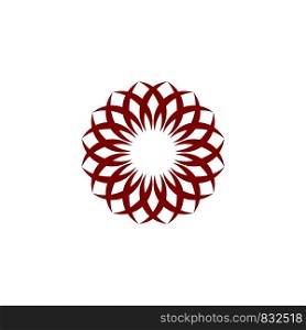 Red Flower Ornamental Logo Template Illustration Design. Vector EPS 10.