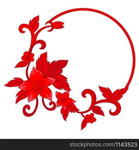 red flowers frame design decoration