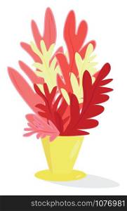 Red flowers, illustration, vector on white background.