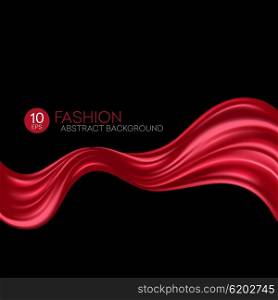 Red flying silk fabric. Fashion background. Vector illustration. Red flying silk fabric. Fashion background. Vector illustration EPS10