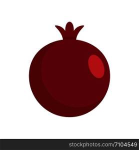Red fresh eco pomegranate icon. Flat illustration of red fresh eco pomegranate vector icon for web design. Red fresh eco pomegranate icon, flat style