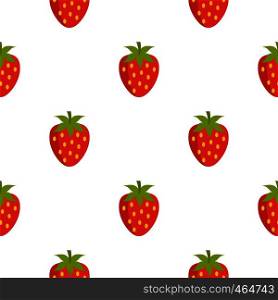 Red fresh strawberry pattern seamless flat style for web vector illustration. Red fresh strawberry pattern flat