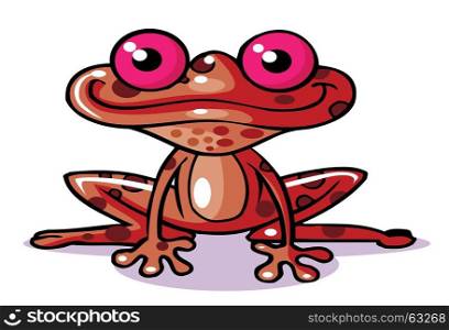 red frog cartoon