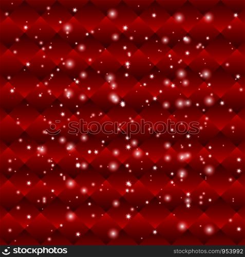 Red geometric texture with snow. abstract pattern red background vector. Design for Christmas, Website background, Banner poster advertising.