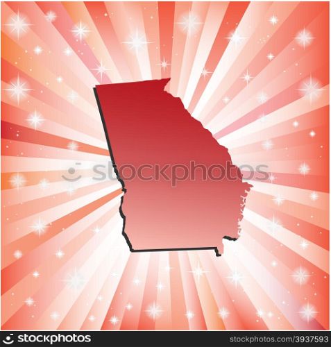 Red Georgia. Vector illustration