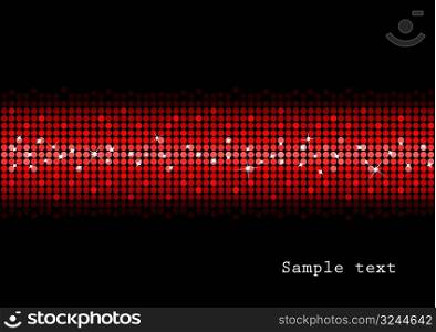 Red glitter background with copy space, vector illustration