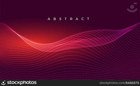 red glowing wave lines background