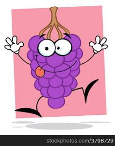 Red Grape Cartoon Character