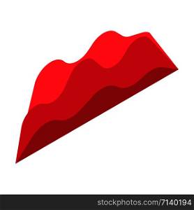 Red graph chart icon. Isometric of red graph chart vector icon for web design isolated on white background. Red graph chart icon, isometric style