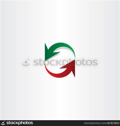 red green arrow recycle symbol element logo