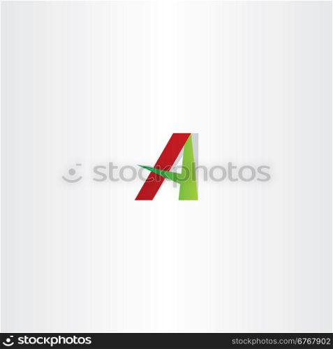 red green letter a logotype sign element logo icon
