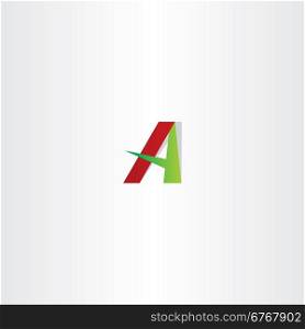 red green letter a logotype sign element logo icon