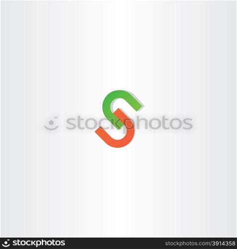 red green letter s logotype design vector symbol sign
