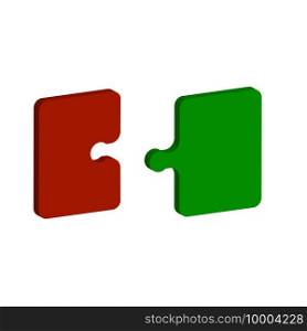 red green puzzle. Vector illustration. EPS 10.. red green puzzle. Vector illustration.