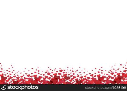 red heart and space background vector