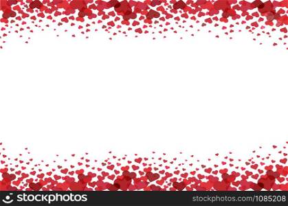 red heart and space background vector