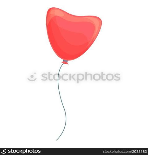 Red heart balloon icon cartoon vector. Love shape. Valentine day. Red heart balloon icon cartoon vector. Love shape