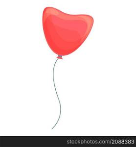 Red heart balloon icon cartoon vector. Love shape. Valentine day. Red heart balloon icon cartoon vector. Love shape