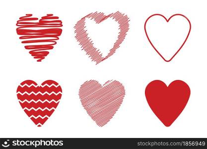 Red heart drawing. Love icon. On white background. Valentine day. Drawing heart. Vector illustration. Stock image. EPS 10.. Red heart drawing. Love icon. On white background. Valentine day. Drawing heart. Vector illustration. Stock image.