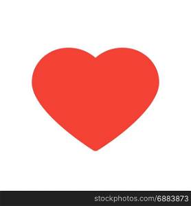 red heart, icon on isolated background,