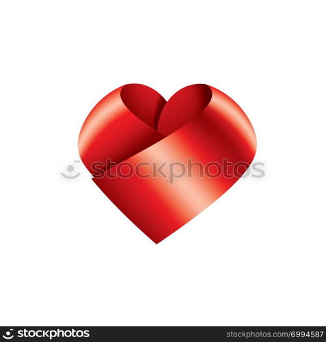 Red heart icon. Vector illustration on white background.. Red heart icon. Vector illustration on white background