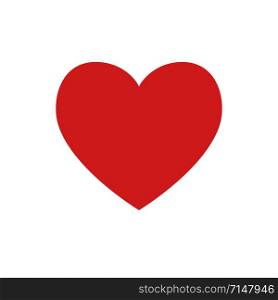 Red heart isolated vector decorative icon. Love symbol. Red heart love romantic icon. Like favourite sign. EPS 10