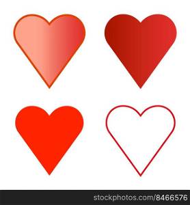 Red heart. Love symbol. Vector illustration. stock image. EPS 10.. Red heart. Love symbol. Vector illustration. stock image. 