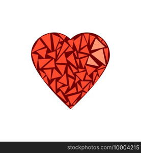 red heart mosaic. Vector illustration. EPS 10.. red heart mosaic. Vector illustration.