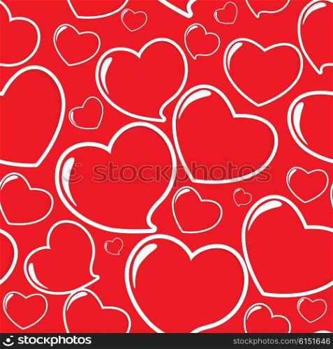 Red Heart Seamless Pattern Vector Illustration EPS10. Heart Seamless Pattern Vector Illustration