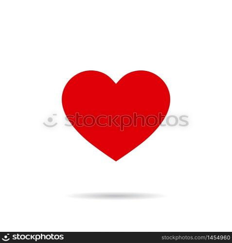 Red heart shape.Like icon. Social media icon of red heart. vector eps10. Red heart shape.Like icon. Social media icon of red heart. vector illustration