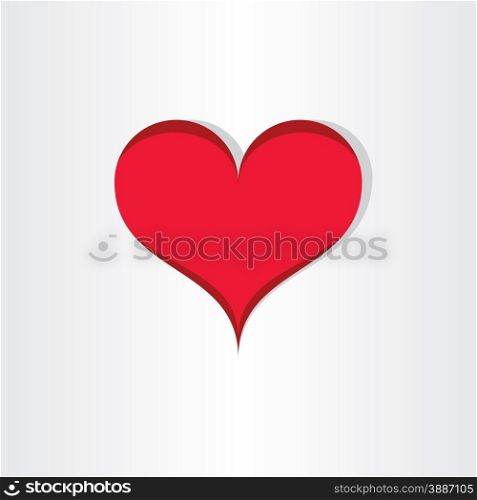 red heart valentine love icon design element