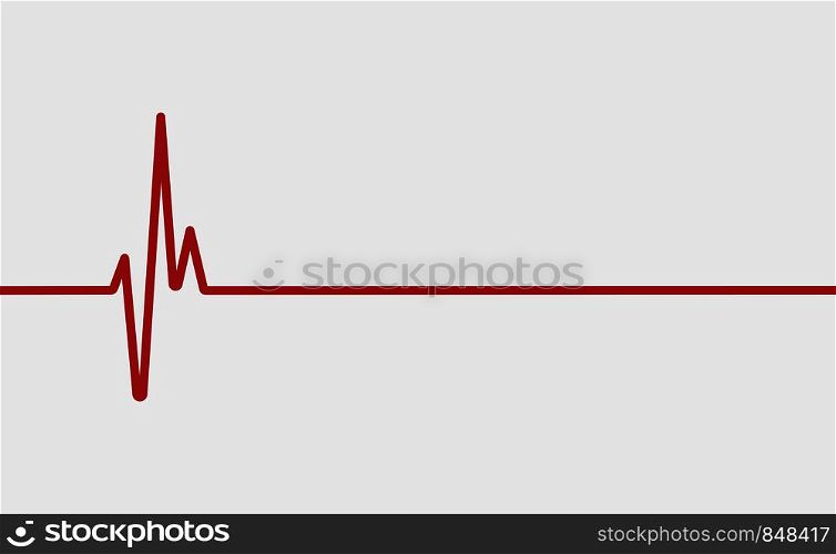 red heartbeat line icon in flat design. Eps10. red heartbeat line icon in flat design