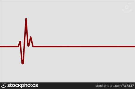 red heartbeat line icon in flat design. Eps10. red heartbeat line icon in flat design