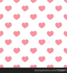 Red hearts seamless pattern. 14 february wallpaper. Valentines Day backdrop. Wedding template. Design for fabric, textile print, wrapping paper, children textile. Vector illustration. Red hearts seamless pattern. 14 february wallpaper. Valentines Day backdrop.
