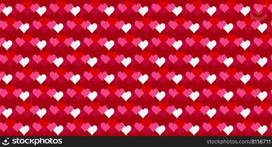 Red hearts texture, Valentine"s day seamless pattern background