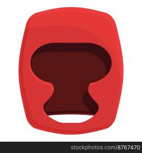 Red helmet icon cartoon vector. Boxing sport. Ring victory. Red helmet icon cartoon vector. Boxing sport