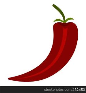 Red hot chili pepper icon flat isolated on white background vector illustration. Red hot chili pepper icon isolated