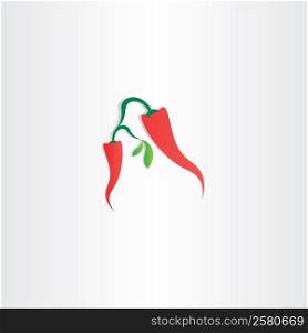 red hot chili pepper vector icon logo